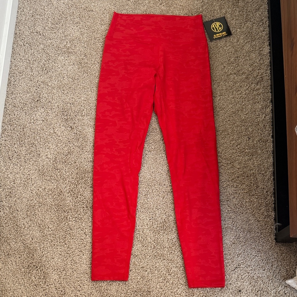 Til You Collapse Red Camouflage Leggings